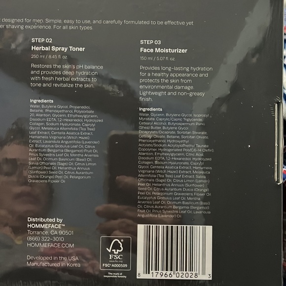 HOMMEFACE Daily skincare trio set - Picture 9 of 10